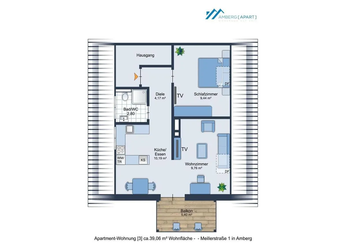 Amberg Apart - Apartment-Wohnung 3 - Wohnraum Auf Zeit 0*,
